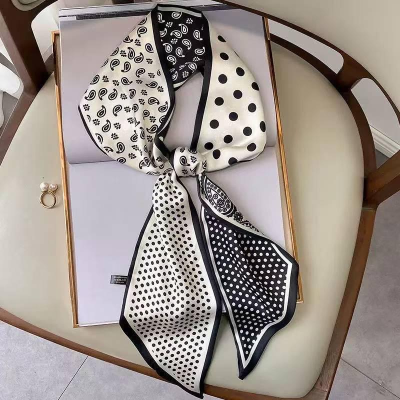 Gorgeous Paisley Print Summer Scarf  Brand Design Women Skinny Bag Scarves Hair Band Neck Silk Scarf Lady Foulard Headband