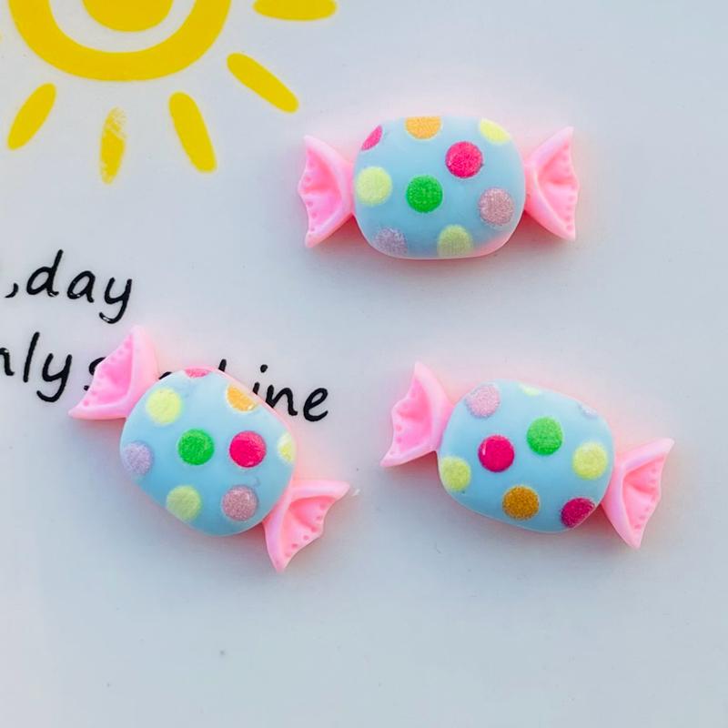 20 Pcs New Cute Kawaii Cartoon Candy Lollipop Resin Cabochon Scrapbooking Diy Jewelry Earwear Craft Decoration Accessories A100