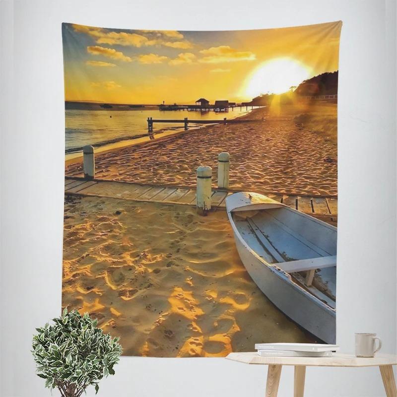 Декоративный гобелен с морским закатом — фото 5