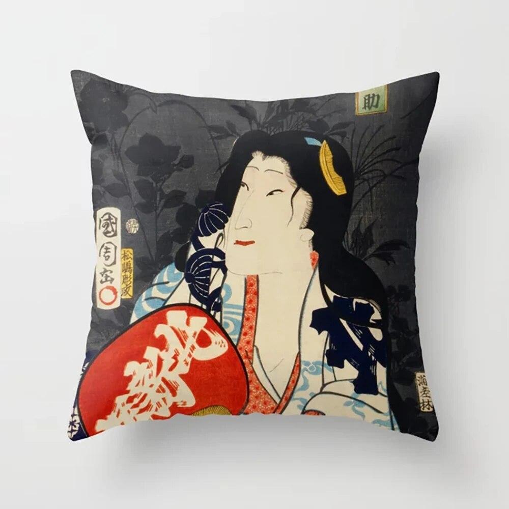 

Чехлы на подушки с принтом японской мифологии, наволочки для спальни, гостиной, домашнего декора 40x40cm