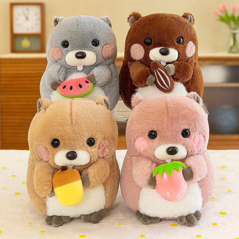 New Foodie Groundhog Doll Cute Hamster Plush Toy Ragdoll Doll Birthday Gift
