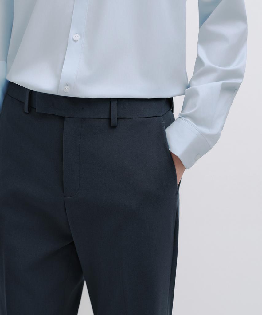 MUSINSA STANDARD Semi-Wide Hidden Banding Slacks [Iron Gray]