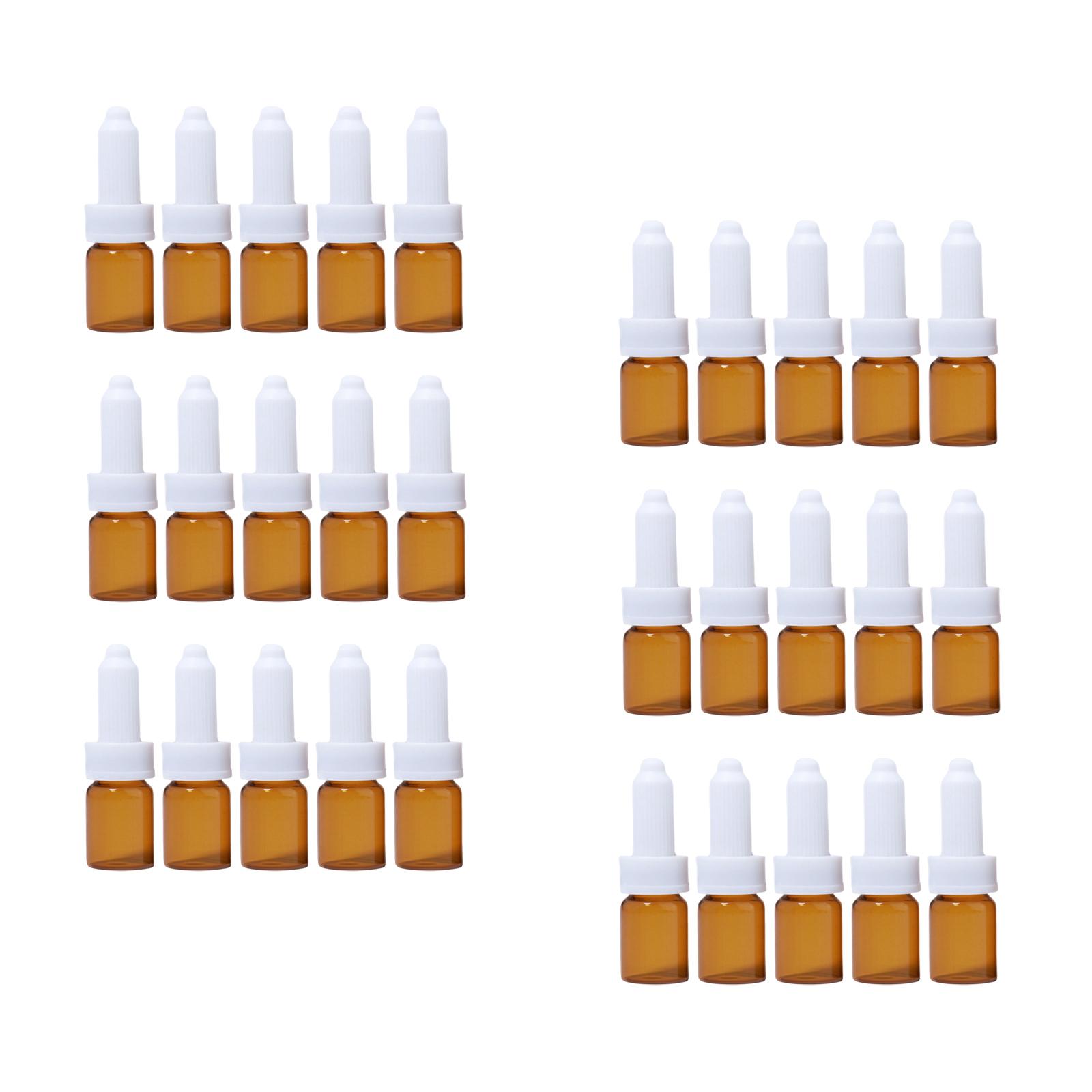 30x Empty Bottle Container Vials with Caps Sample Vials Jars Vials Glass Bottles 5ml Multifunction Portable Storage Vials Holder