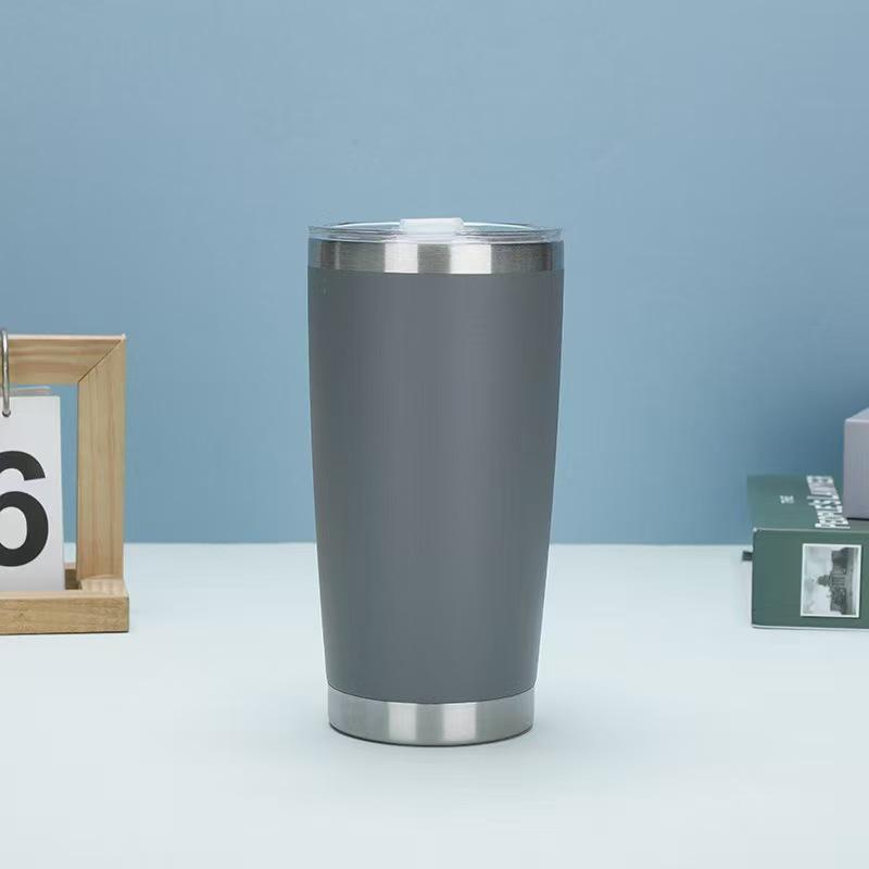 20oz Powder-Coated Stainless Steel Insulated Cup with Handle - Outdoor Ice Buster, Large Capacity 20oz