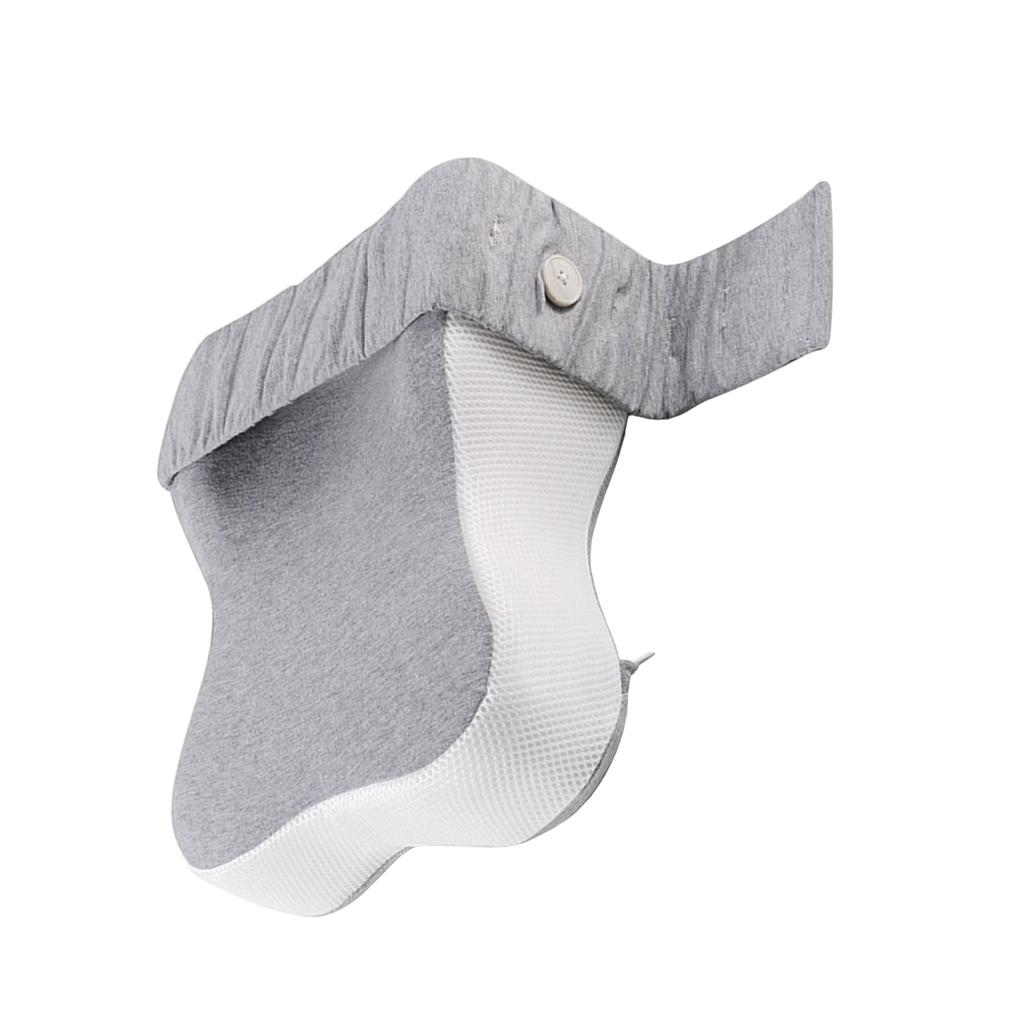 Ergonomic Supportive Memory Foam Thighs Knee Rest Leg Pillow with Fixed Strap for Side Sleeping Spine Alignment Cushion