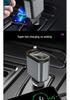 Retractable Four-in-One Car Charger with Starry Sky Light & Alloy Finish for Apple & Huawei