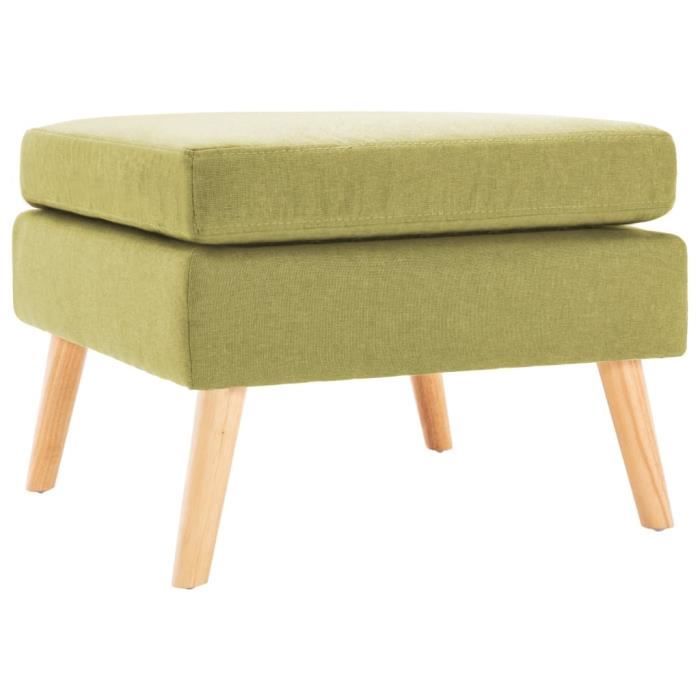 VidaXL Repose-pied Vert Tissu