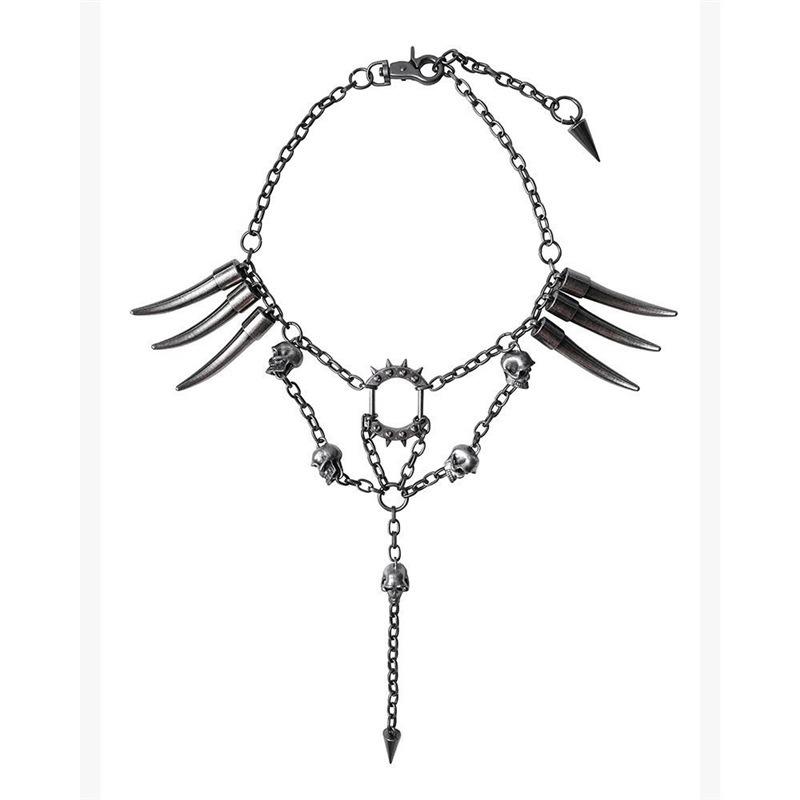 Original handmade punk wasteland tribe heavy industry retro old necklace