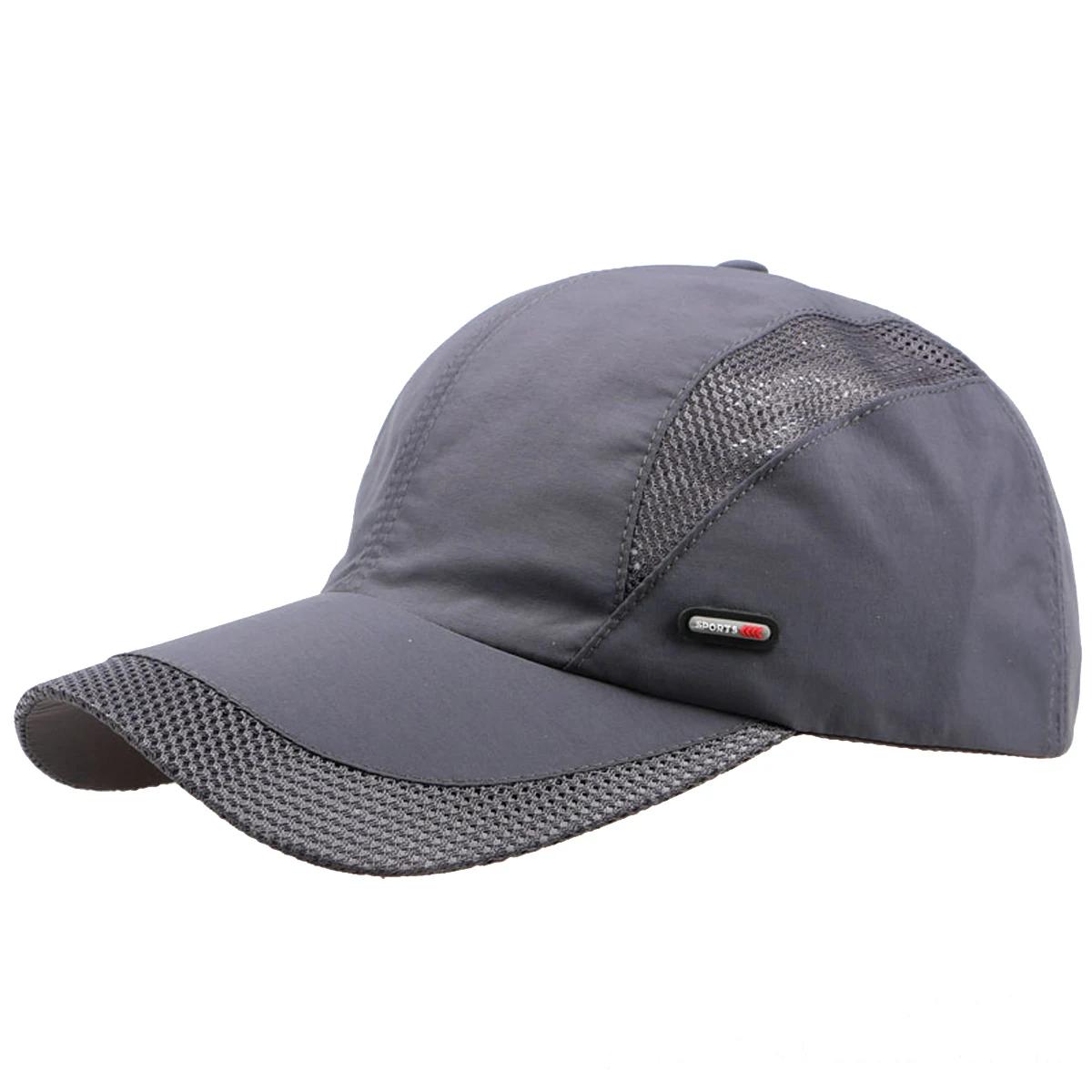 

Unisex Side Sport Label Breathable Baseball Caps Spring and Summer Outdoor Adjustable Casual Hats Sunscreen Hat Sports Cap темно серый