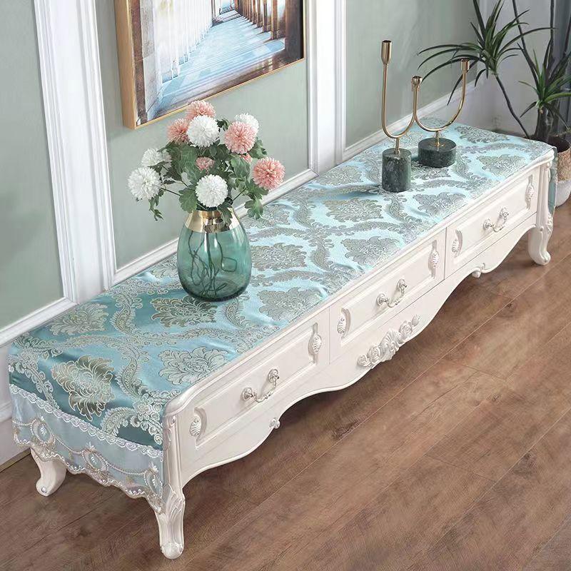 European Table Runner Luxury Silk Jacquard Table Runners Decorative Bed Runner Classic Table Flag Living Room Hotel