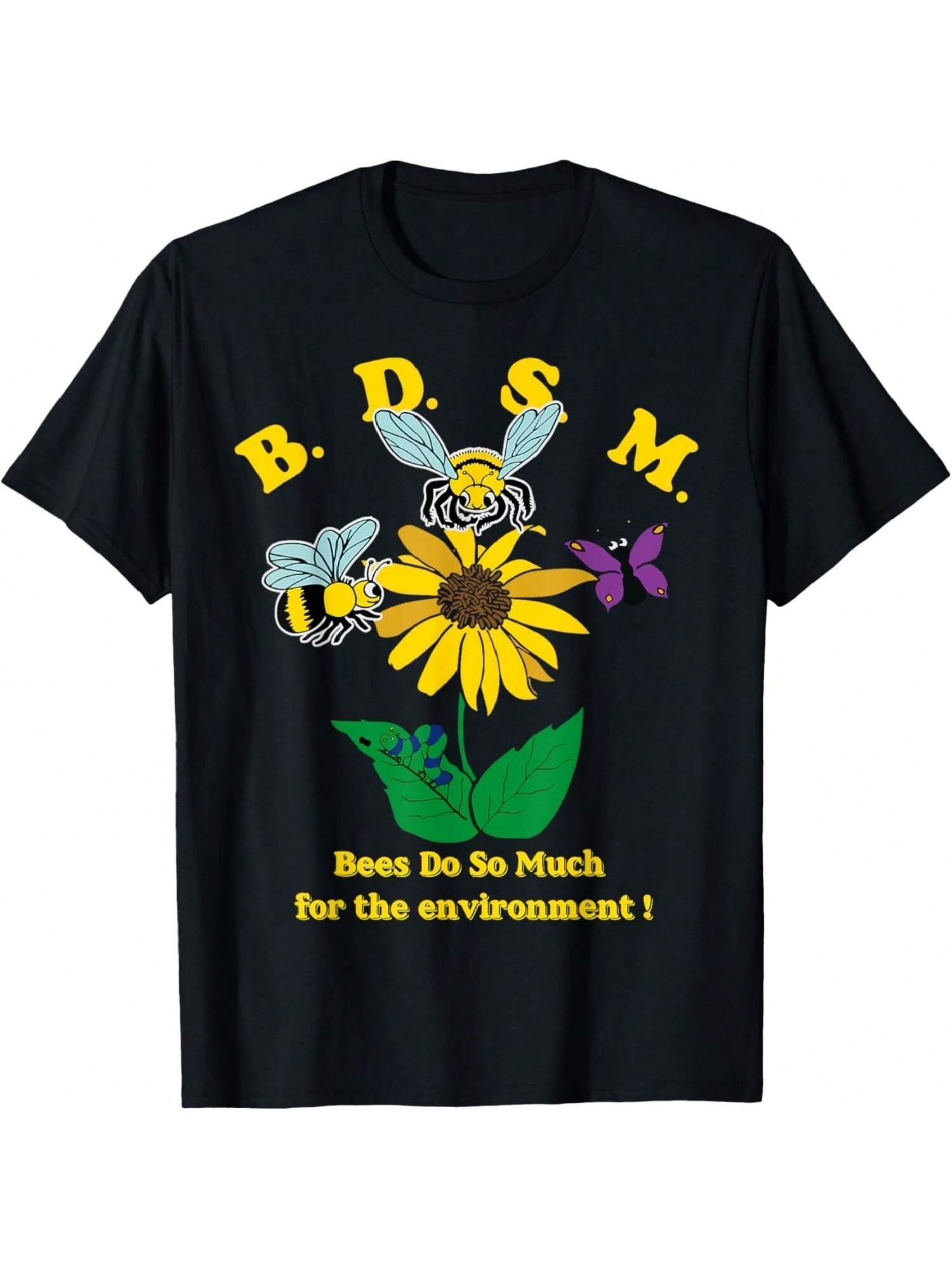 Bees Do So Much For The Environunisext Vintage Bee Flower T-Shirt S разноцветный