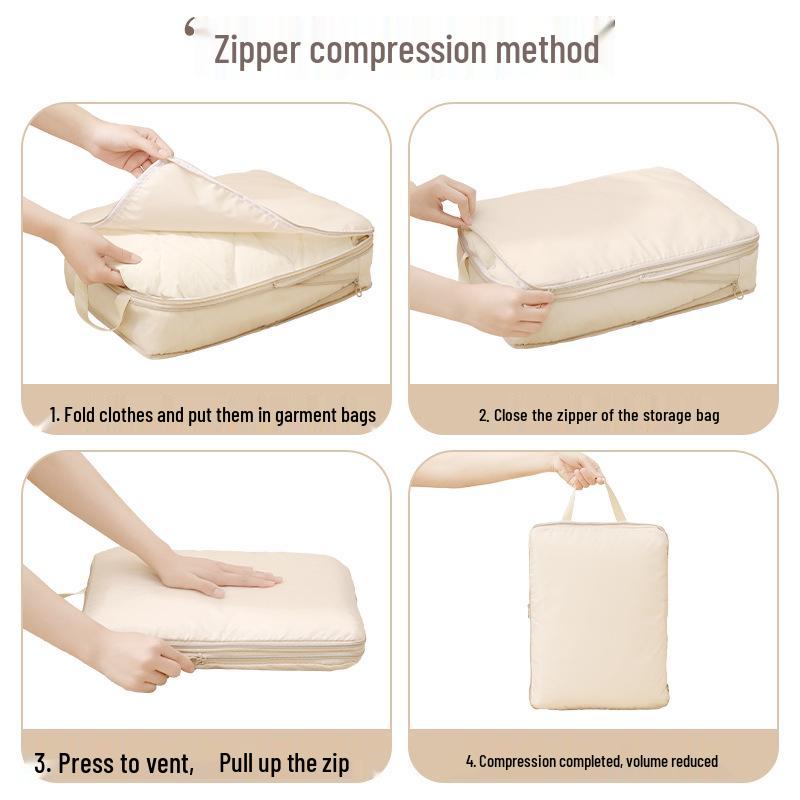 7-Piece Travel Packing Cubes Set - Compressible Storage Organizer for Clothes