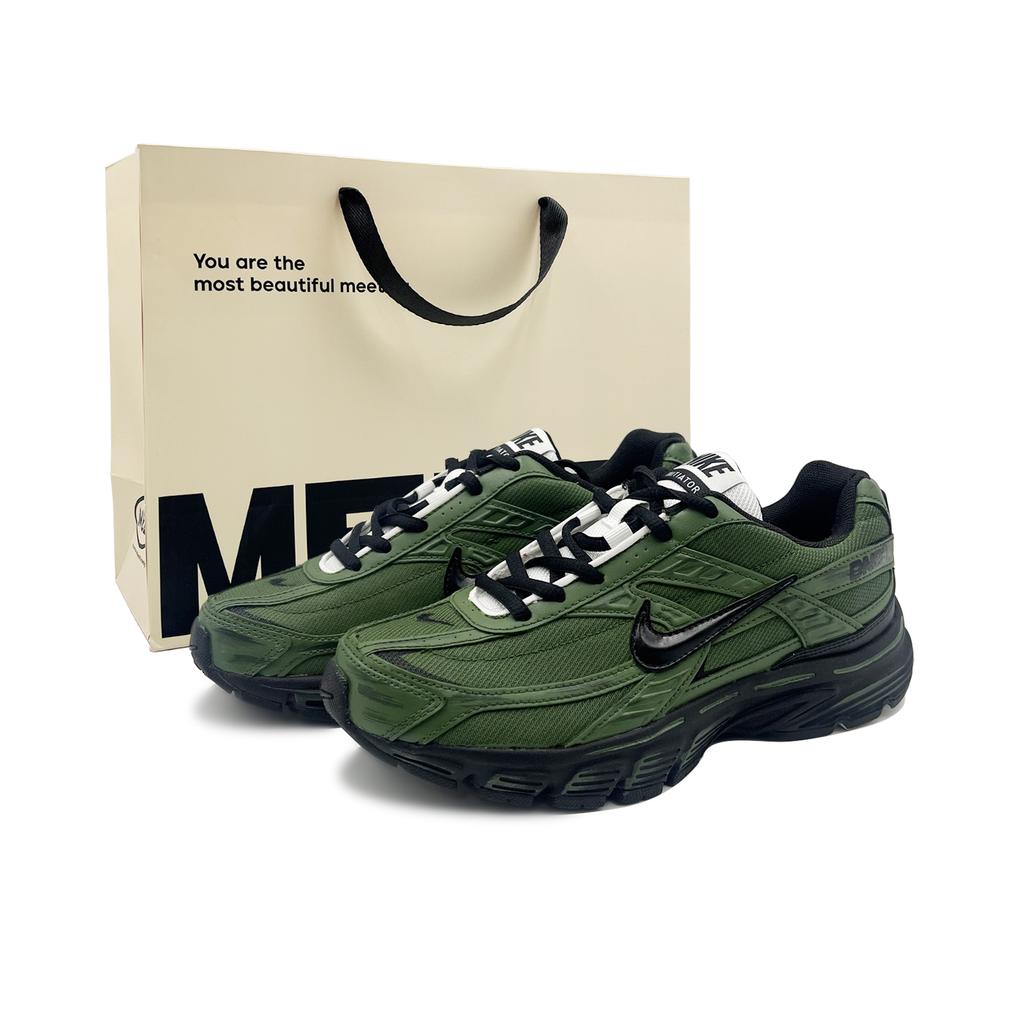 Nike Initiator Cushioning Abrasion Resistant Breathable Low top Casual Running Shoes Unisex Army Green 394055-100(Team1987-)