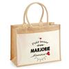 Beach Bag - PLANETEE - Jute with Pocket Bazar D'une Marjorie D'amour - Cotton - Multicolored - 43x33 Cm