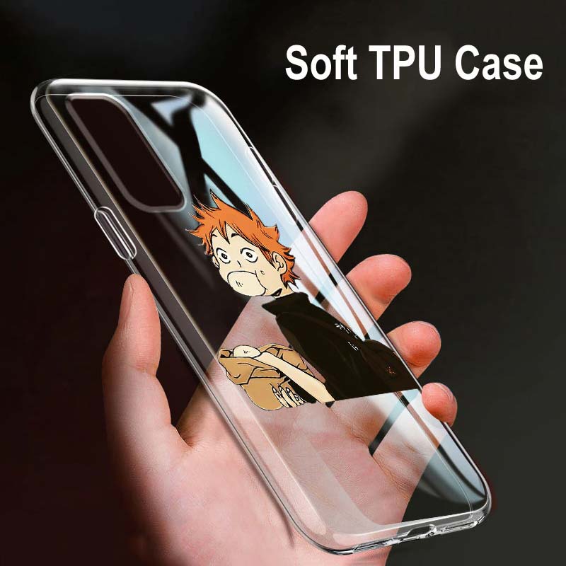 Haikyuu Hinata Attacks Anime For OPPO Reno7 SE 6 5 Z F 4G 5G Find X2 X3 Neo Lite Pro Plus Transparent Soft Phone Case Coque