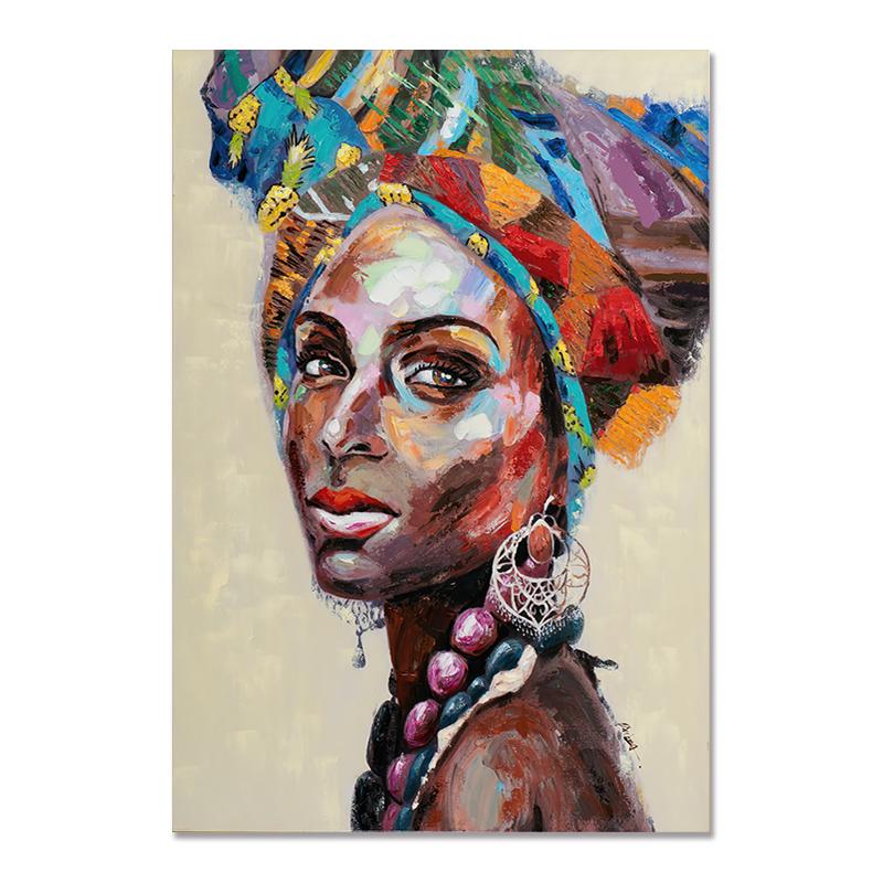 African Black Woman Graffiti Art Posters And Prints Abstract African Girl Canvas Paintings On The Wall Art Pictures Wall Decor