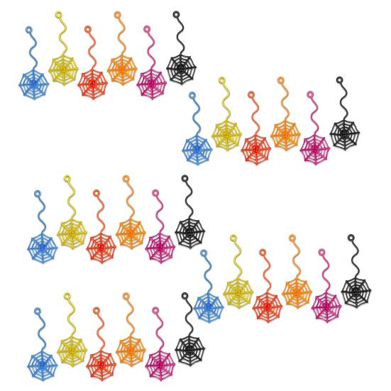 30Pcs Sticky Spider Webs Halloween Party Decorations for Kids Stretchy Cobweb Toys for Classroom Prizes Goodie Bags Stuffers