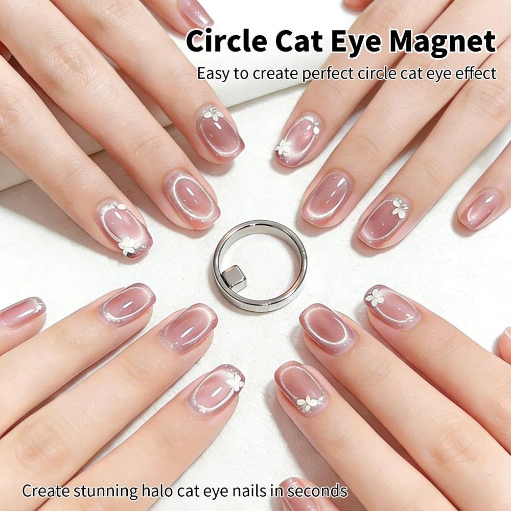 DIY Hollow Cat Eye Magnet Uniform Magnetic Force Nail Magnet Manicure Tool  for Gel Nail Polish
