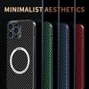Carbon Fiber Magnetic Macsafe Case for Magsafe IPhone 11 12 13 14 15 Pro Max 14 15 Plus Mac Safe Back Cover