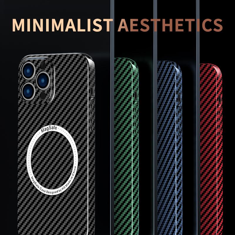 Carbon Fiber Magnetic Macsafe Case for Magsafe IPhone 11 12 13 14 15 Pro Max 14 15 Plus Mac Safe Back Cover