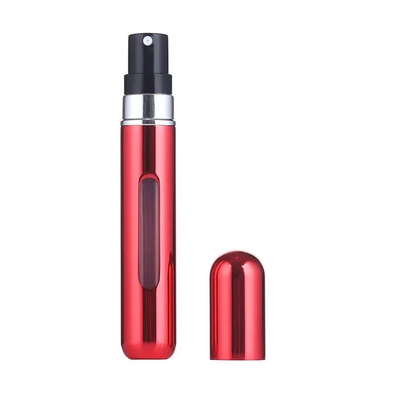 8ML přenosná cestovní mini malá nádoba z hliníkové peněženky tester Dekantační váleček na parfémy Nástroj na dávkování lahví Doplňovatelný sprej 1ks