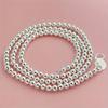 Fine  4MM Beads   Copper Chain Necklace for Women Men Lady Charms Wedding Party Gift Cute