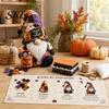 Bastelaktivität für Eltern und Kinder Halloween-Gnom Patchwork-Set, Hexe Kürbispuppe DIY Nähset mit vorgeschnittenem Stoff Knöpfen Nadel Faden,