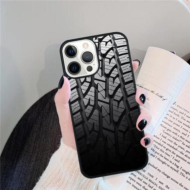 Car Tire Tyre Tread Art Print Phone Case Cover For iPhone 17 Air 15 16 Pro Max 14 13 12 11 Pro Max Plus Coque