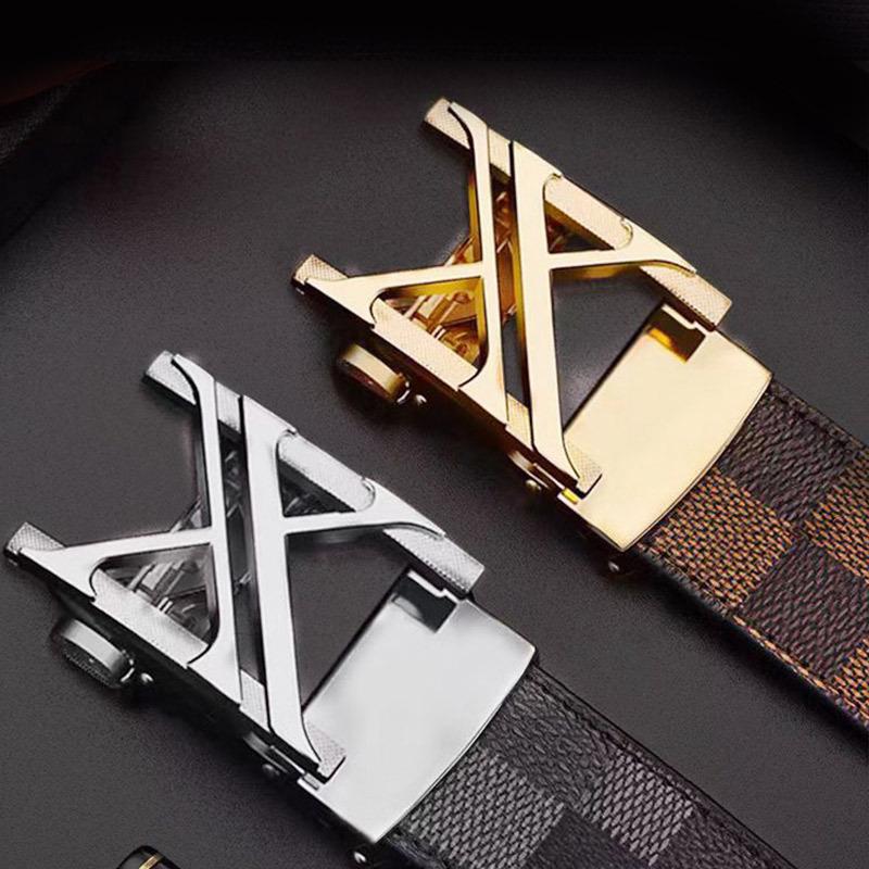 Direct Sales Belt Belt Men'S Automatic Buckle Cowhide Casual Men'S Green Leather Belt