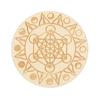 Wooden Coasters For Drinks 10x Creative Geometric Pattern Drink Coasters Unique Wooden Cup Mat Heat Resistant Tabletop
