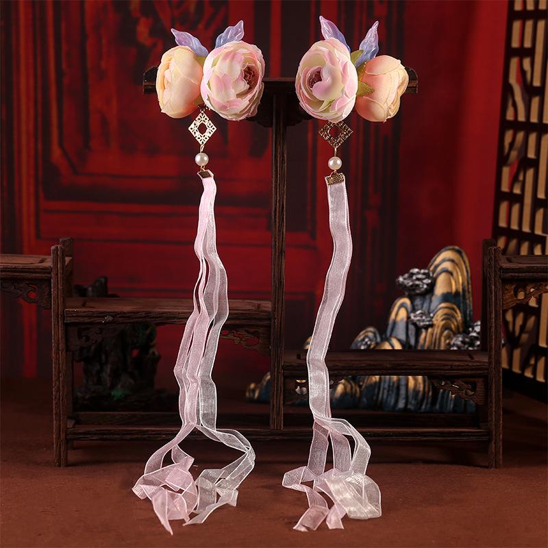 

Fairy Tassel Glass Hair Clip - Hanfu Style Child s Accessory for Girls