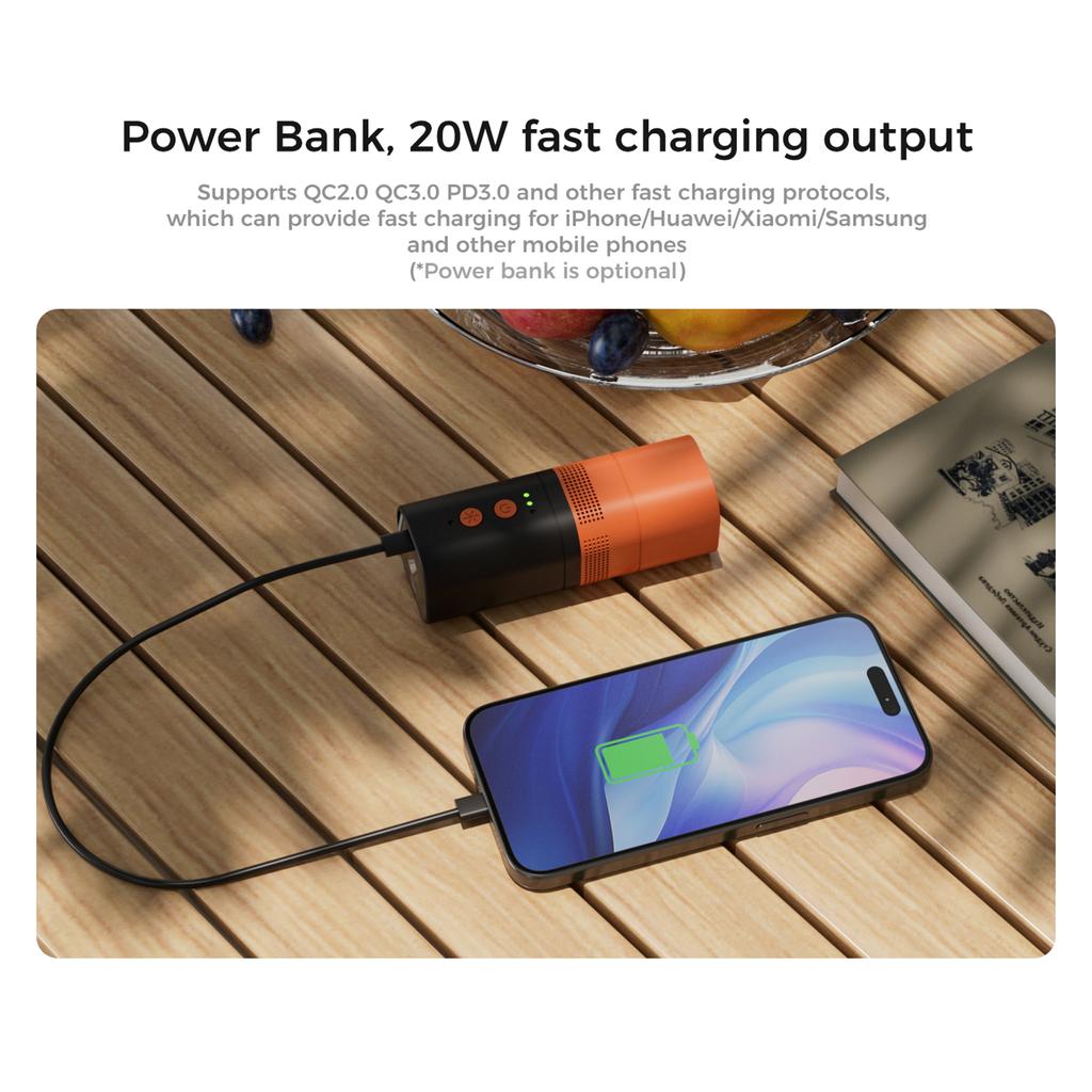 Taşınabilir Hava Pompası 5kPa Şişme Ürünler için Elektrikli Pompa 20W 6000mAh Güç Bankası Şarj Edilebilir Pompa ile