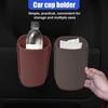 Leather Car Cup Holder, Hanging Automotive Back Seat Bottle Holders, Scratch-Resistant Vehicle Door Drink Holder, Clip-On Auto Organizer Accessories