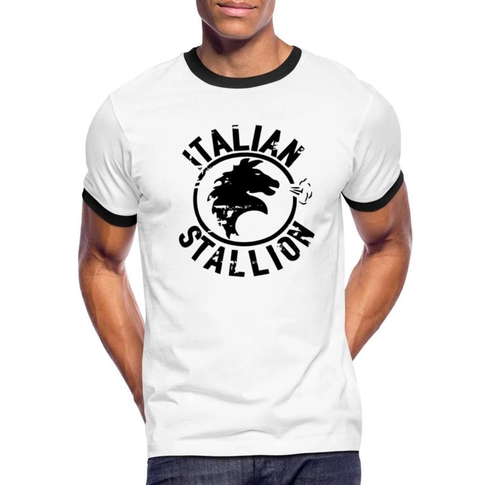 

Italian Stallion | Boxing Halloween Costume Men s Ringer T-Shirt M