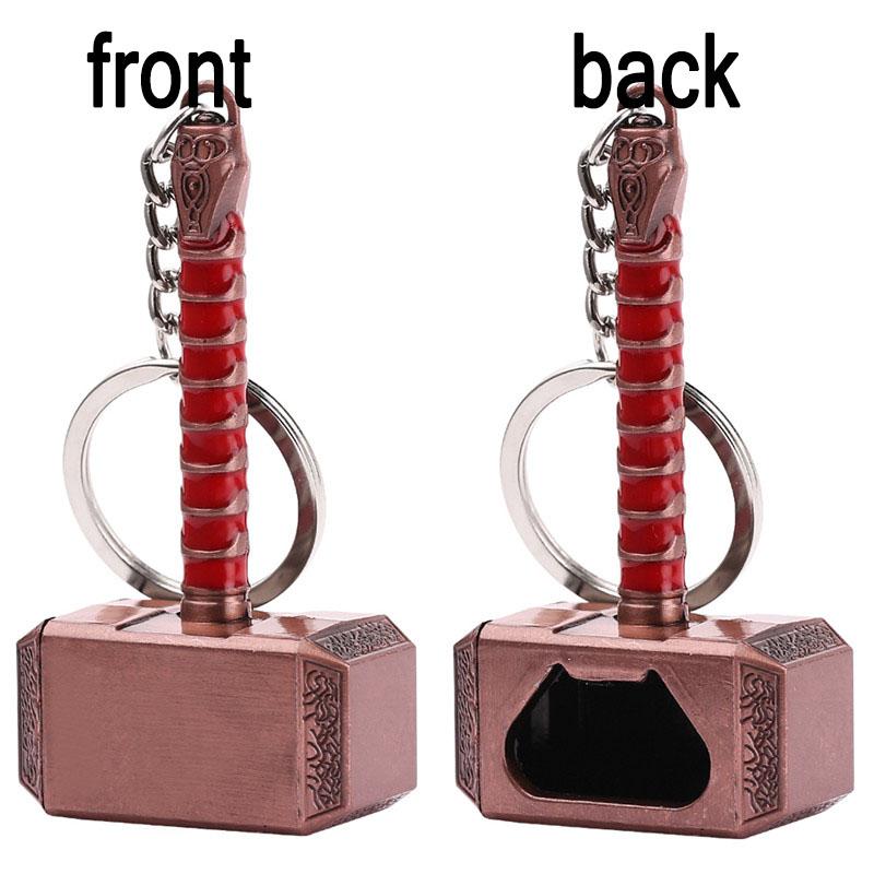 Superhero Metal Keychain Bag Avengers Pendant Thor Hammer Deadpool Spiderman Iron Man Captain America Keyrings for Carry Mini Lightweight Portable