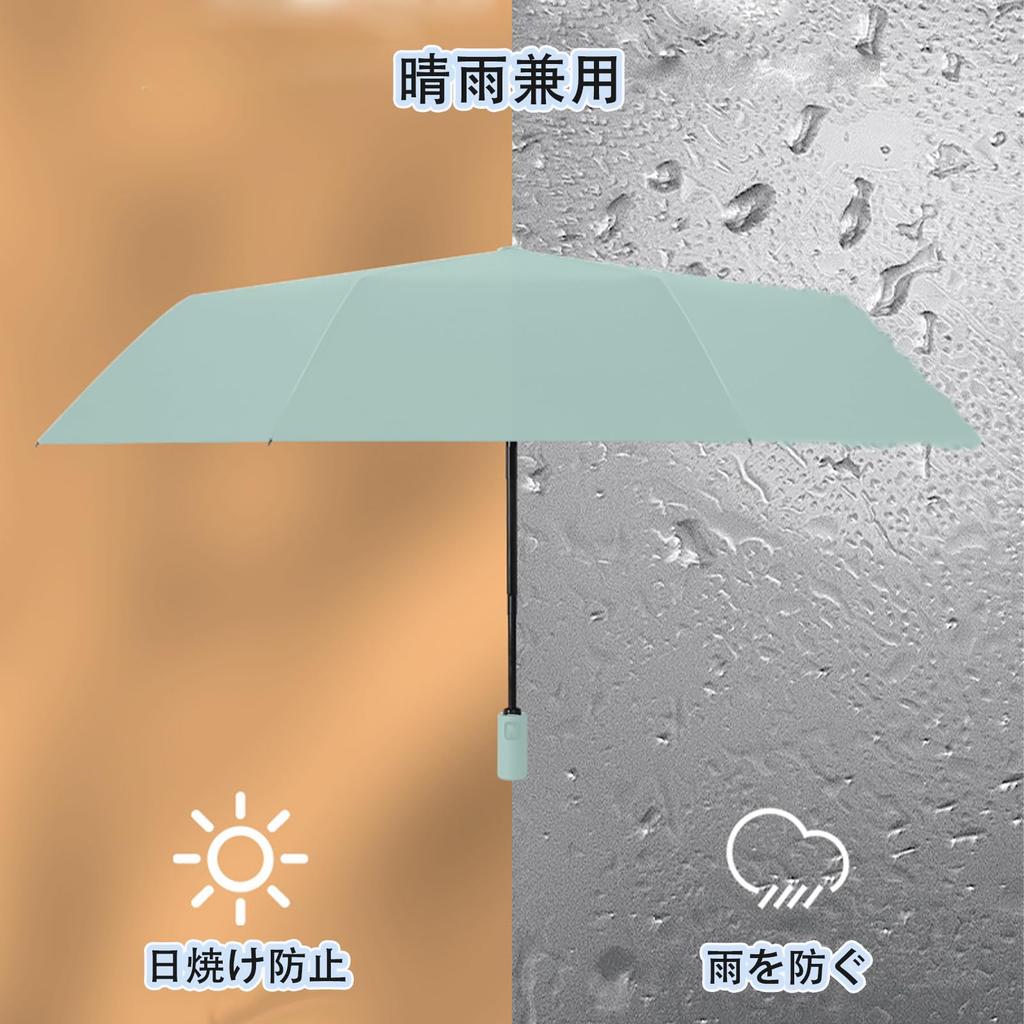 Insvog Folding Auto Folding Ultra Strong Wind Resistant 8 Sturdy Glass Fiber Parasol In Light Heat Wind Super Water Quick For Both Sunny and Rainy