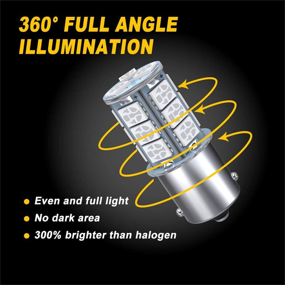 10xLED Light Bulbs 5050 Compatible w/ 1156 P21W BA15S For 12V Ceiling Lamp Bulbs