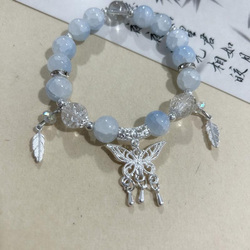 Butterfly Bracelet Women's Niche Design High-end Color Scheme Burst Beads New Girlfriend Bracelet Gift