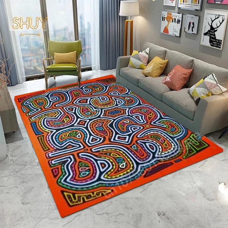 Ancient Egypt Abstract Carpet and Rug for Living Room Mat Colorful Tiger Leopard Figure Bath Non-Slip Bedroom Flannel Home Decor