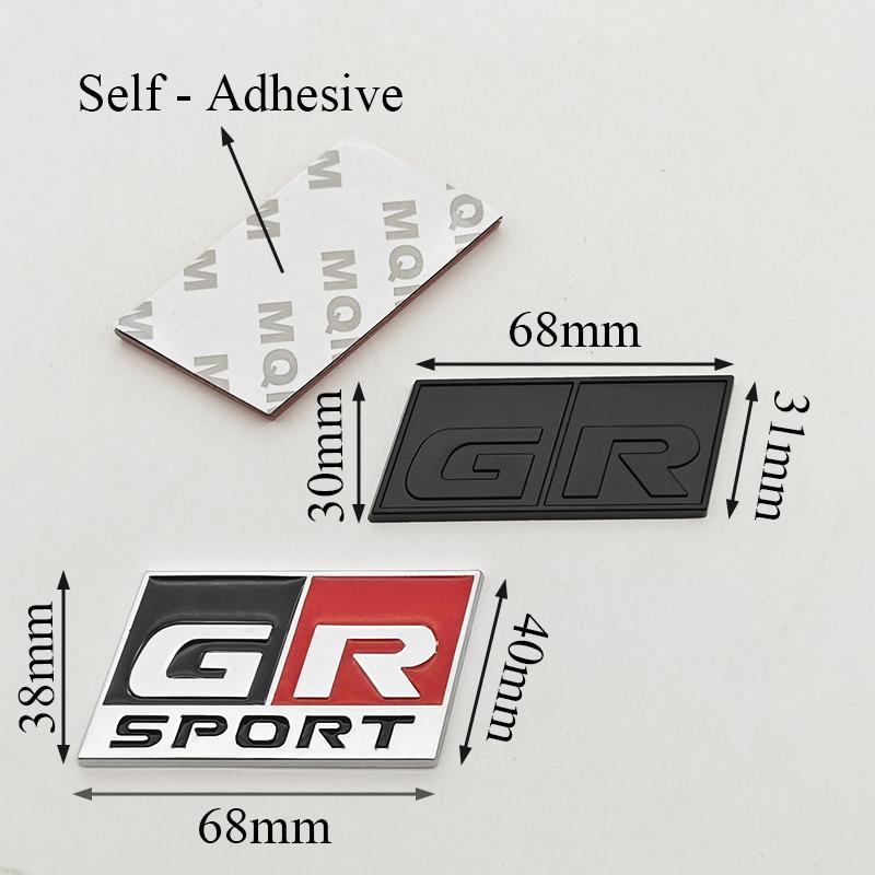Adesivo Metallico 3D per Auto Logo GR SPORT Distintivo Laterale sul Parafango Emblema Griglia Anteriore Bagagliaio Posteriore Per Toyota Alphard Avensis Prius Crown Yaris