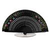 1Pc Chinese Style Double-Sided Folding Fan Hollow Double-sided Craft Gift Dancing Printing Wood Spanish Hand Fan Party Supplies