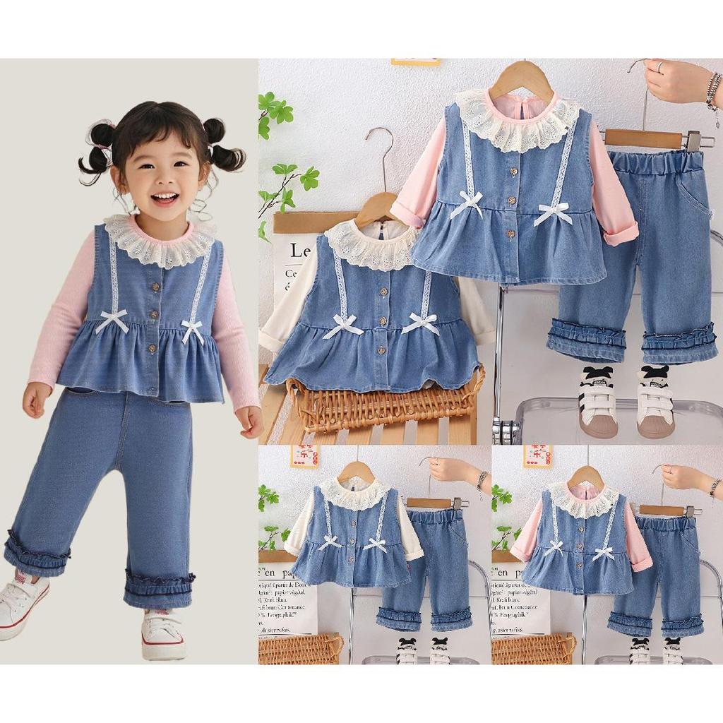 Kids Casual Long-Sleeve Set, Comfortable Daily Wear Outfits