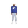 Nike Sweatshirt Letter Logo Print Round Neck Casual Fleece Kids tops Deep-Navy DQ3860-455