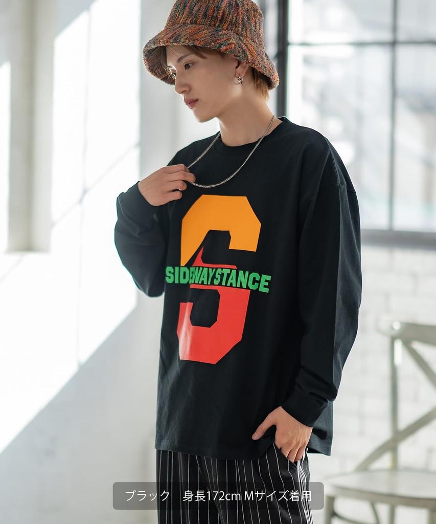 IMPROMES Casual SIDEWAYSTANCE S College Logo Long Sleeve T-Shirt, Men's, White