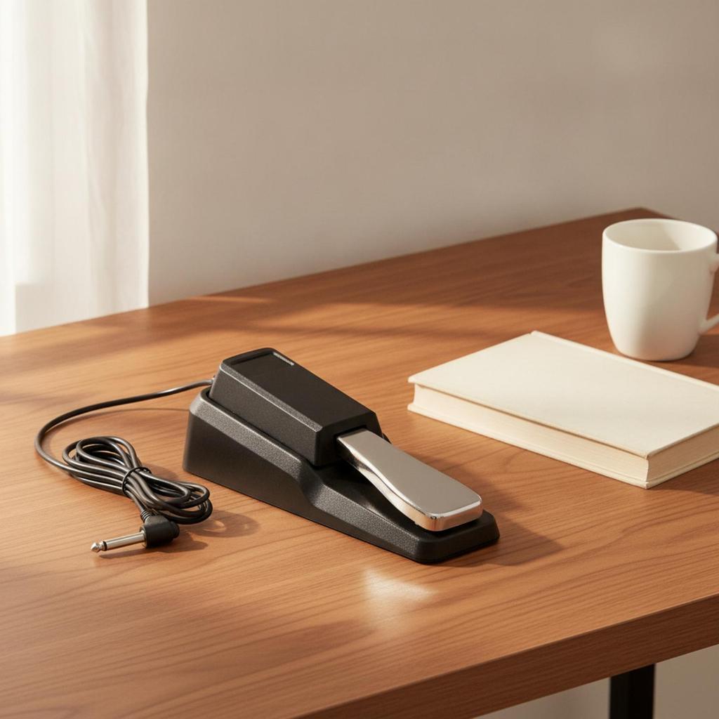 Sustain Pedal Universal with Polarity Switch Instrument Accessory for Keyboardists,