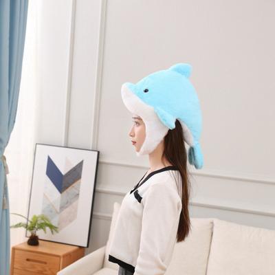 Couvre-chef Cosplay Ultra Doux Garde au Chaud Accessoire de Performance Dessin Animé Dauphin
