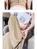 Women's Summer High-Waist Wide-Leg Ice Silk Pants: Lightweight, Sun-Protective, Quick-Dry, Loose, Straight-Leg, and Casual.