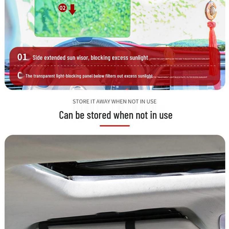 Portable Retractable Car Sun Visor: Anti-Glare, Eye Protection Model In Stock