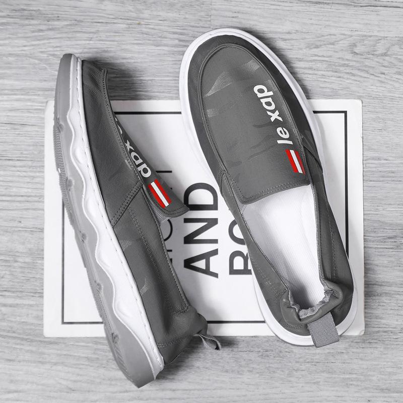 Zapatos de tela de verano para hombre con suelas blandas Zapatos casuales de caña baja transpirables de tela de paraguas sin cordones