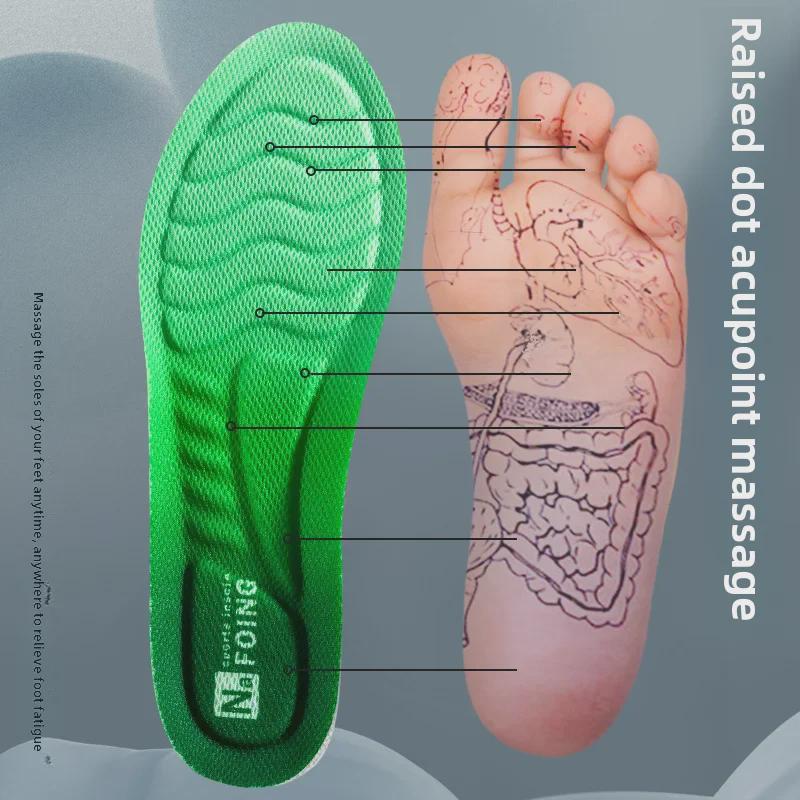 4D Sports High Elastic Shock Absorption Comfort Insole - Men's & Women's Winter Version, Super Soft for Long-Term Standing with Arch Support